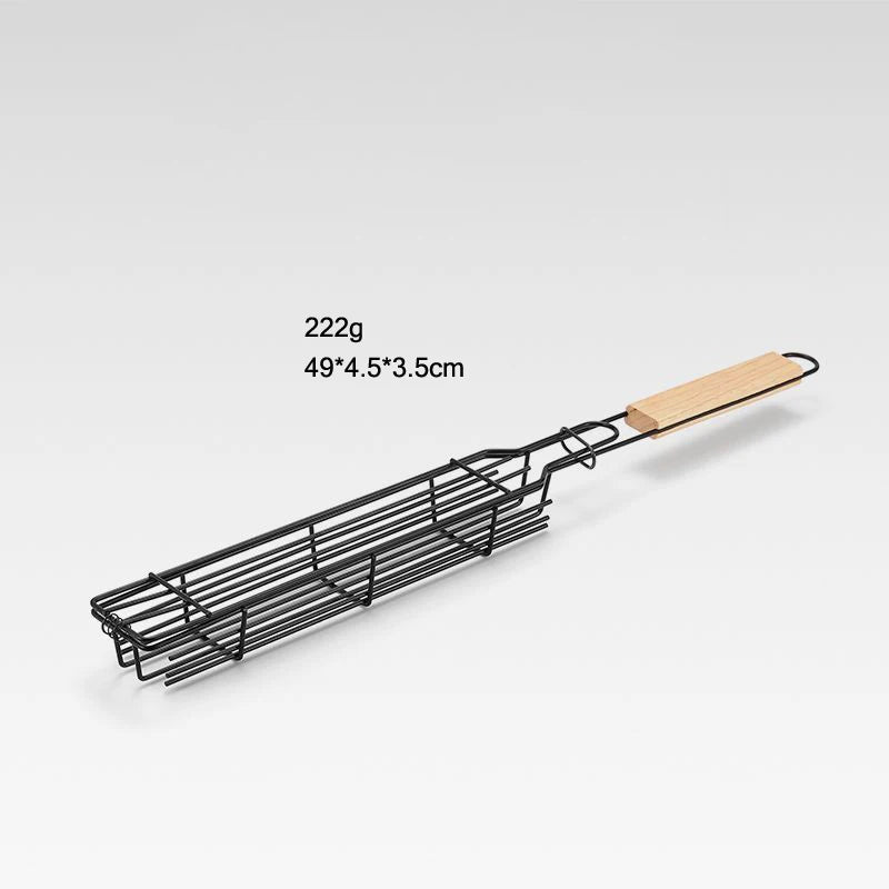 Filet de pique-nique pour viande et légumes, manche en bois extérieur - Tout pour le Camping